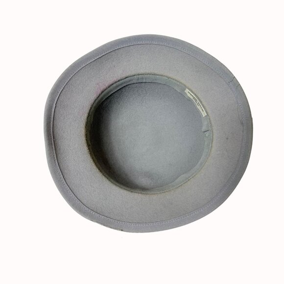 Canadian Wool Cloche Hat with Veil Gray Felt Vintage Millinery Retro 1940s Style - Picture 12 of 16